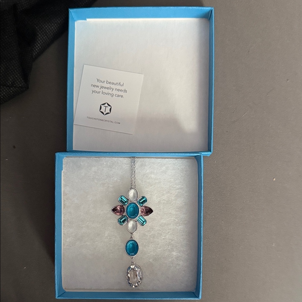 Touchstone Crystal Sparkling Petal Pendant